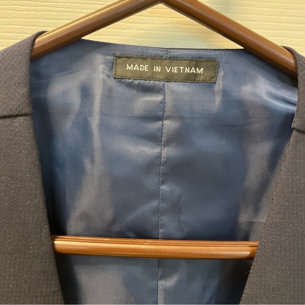 Kenneth Cole Reaction Men's Navy Vest Size small Formal Business - Picture 4 of 11